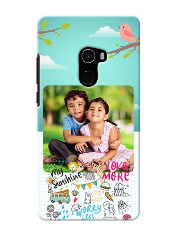 Custom Mi MIX 2 phone cases online: Doodle love Design
