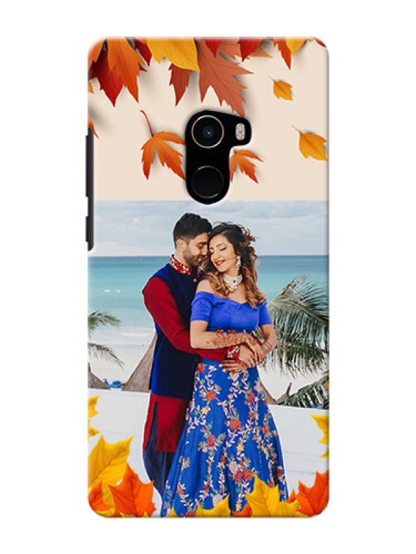 Custom Mi MIX 2 Mobile Phone Cases: Autumn Maple Leaves Design