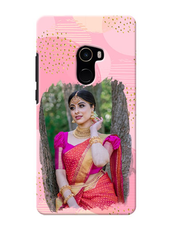 Custom Mi MIX 2 Phone Covers for Girls: Gold Glitter Splash Design