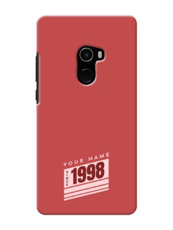 Custom Xiaomi Mi Mix 2 Phone Back Covers: Red custom year of birth Design