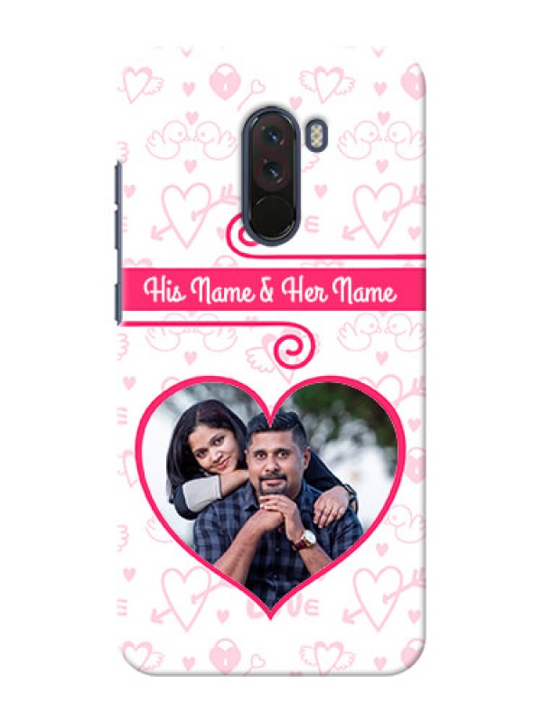 Custom Poco F1 Personalized Phone Cases: Heart Shape Love Design