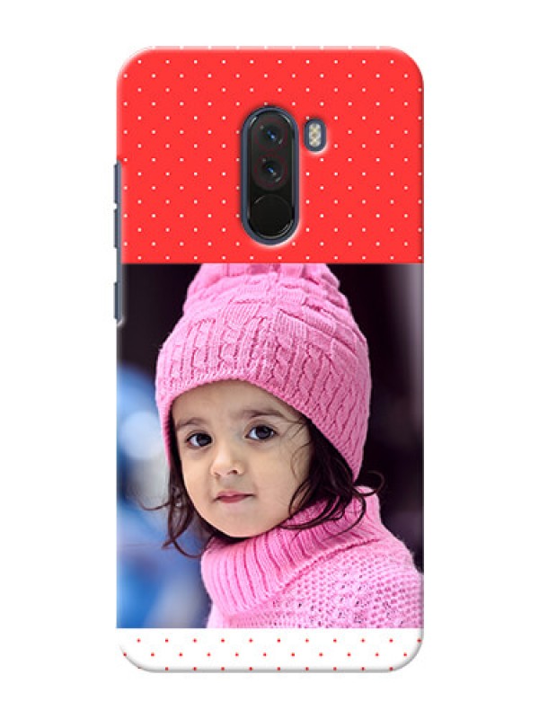 Custom Poco F1 personalised phone covers: Red Pattern Design