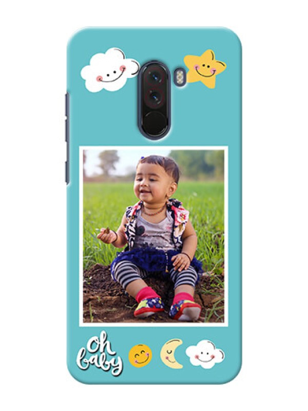 Custom Poco F1 Personalised Phone Cases: Smiley Kids Stars Design