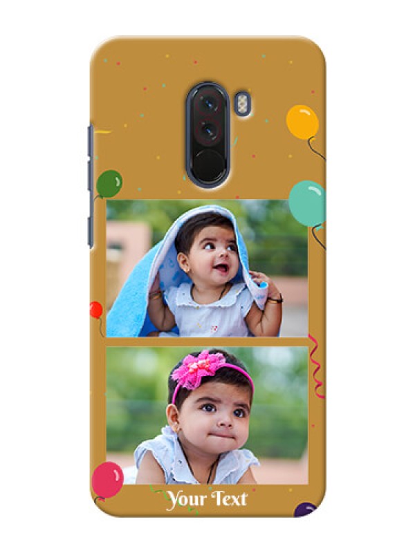 Custom Poco F1 Phone Covers: Image Holder with Birthday Celebrations Design