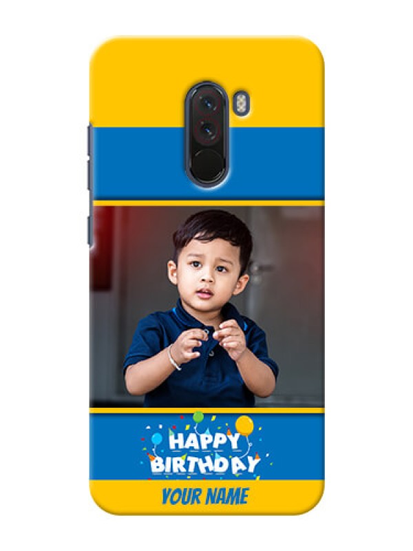 Custom Poco F1 Mobile Back Covers Online: Birthday Wishes Design