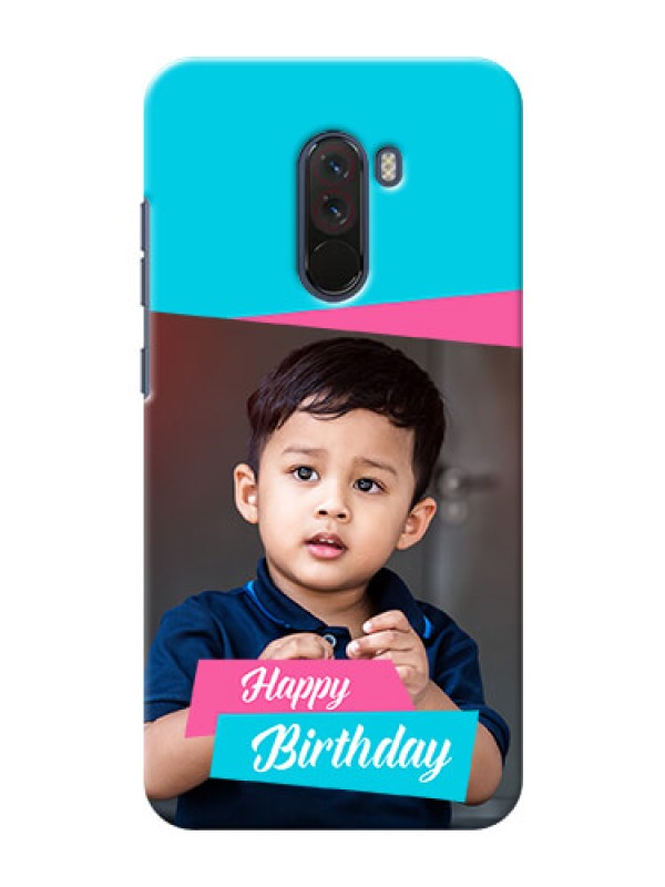 Custom Poco F1 Mobile Covers: Image Holder with 2 Color Design