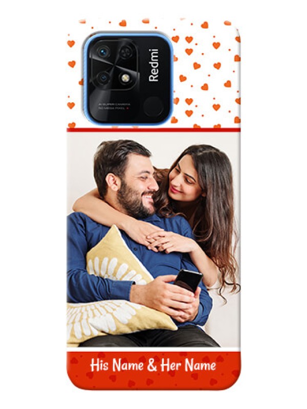 Custom Redmi 10 Power Phone Back Covers: Orange Love Symbol Design