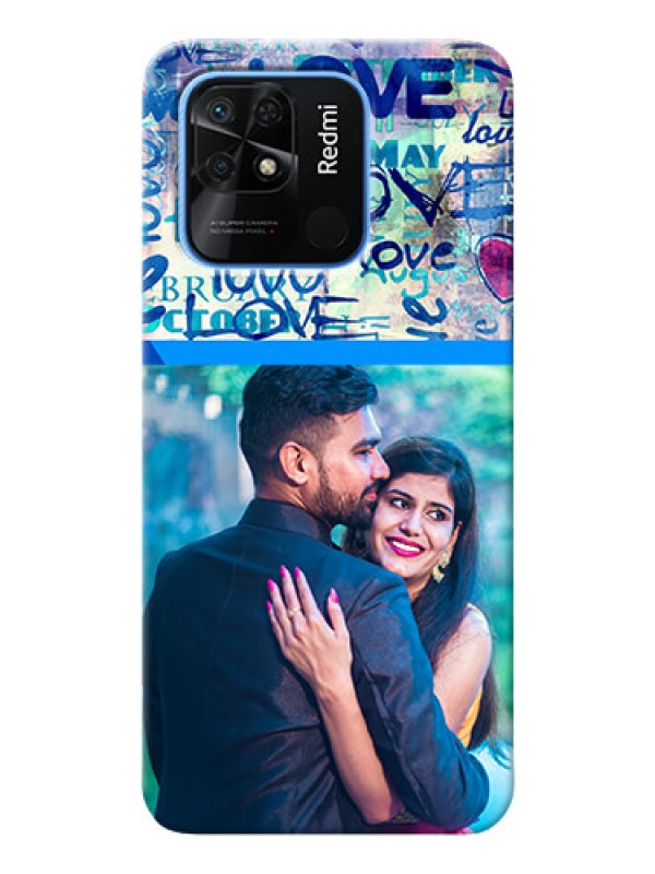 Custom Redmi 10 Power Mobile Covers Online: Colorful Love Design