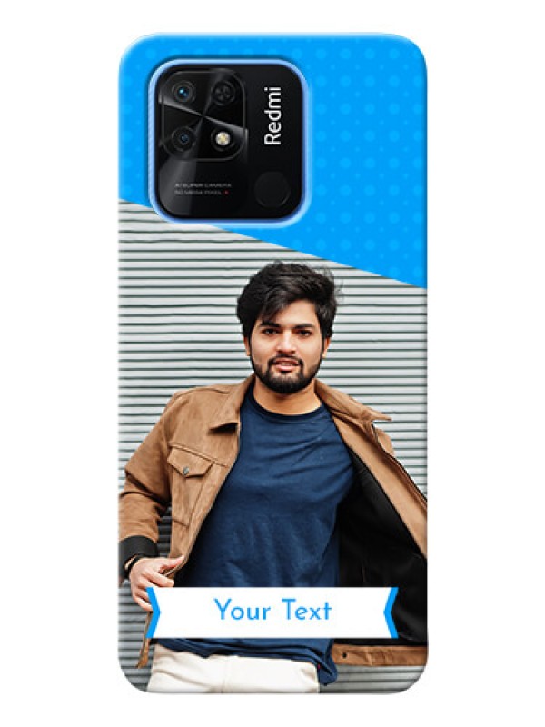 Custom Redmi 10 Power Personalized Mobile Covers: Simple Blue Color Dotted Design