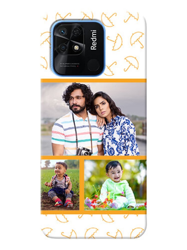 Custom Redmi 10 Power Personalised Phone Cases: Yellow Pattern Design
