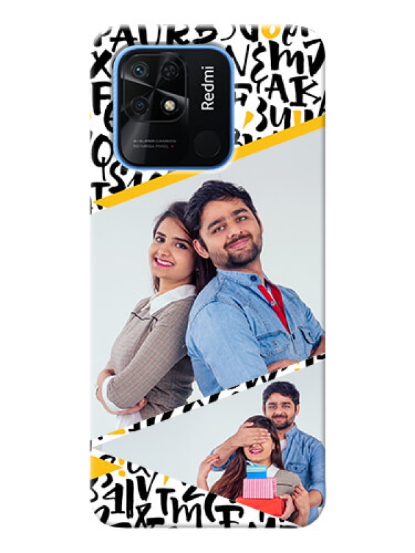 Custom Redmi 10 Power Phone Back Covers: Letters Pattern Design