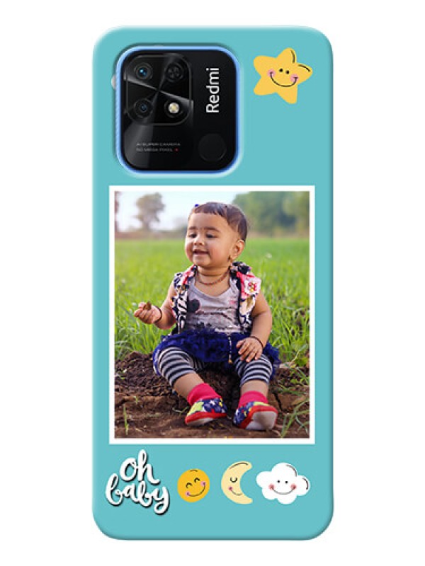 Custom Redmi 10 Power Personalised Phone Cases: Smiley Kids Stars Design