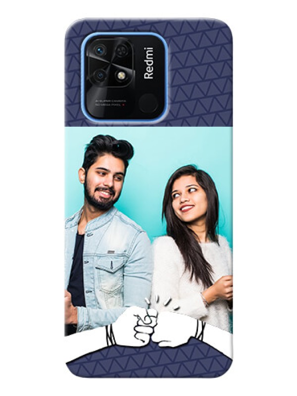 Custom Redmi 10 Power Mobile Covers Online with Best Friends Design 