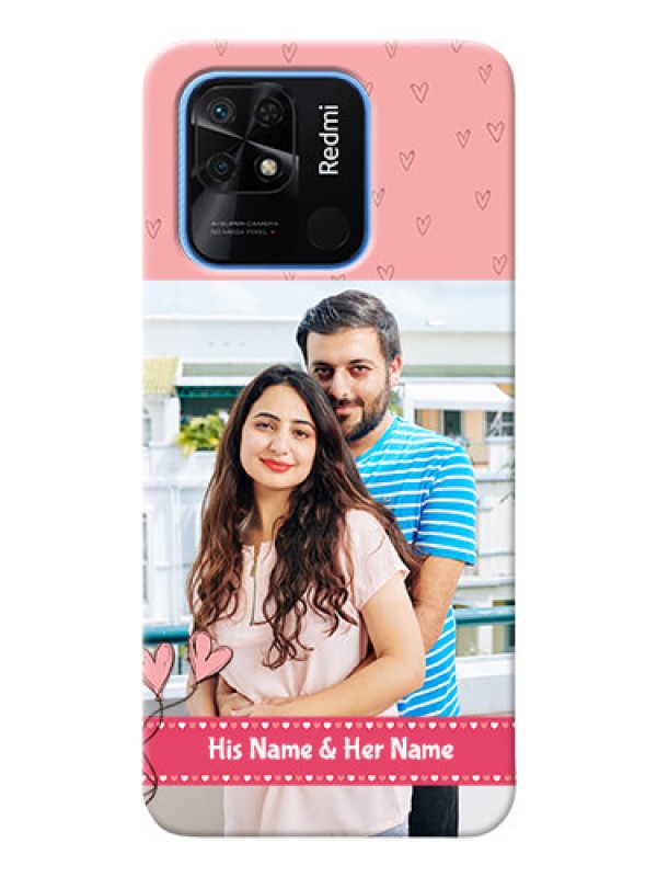 Custom Redmi 10 Power phone back covers: Love Design Peach Color