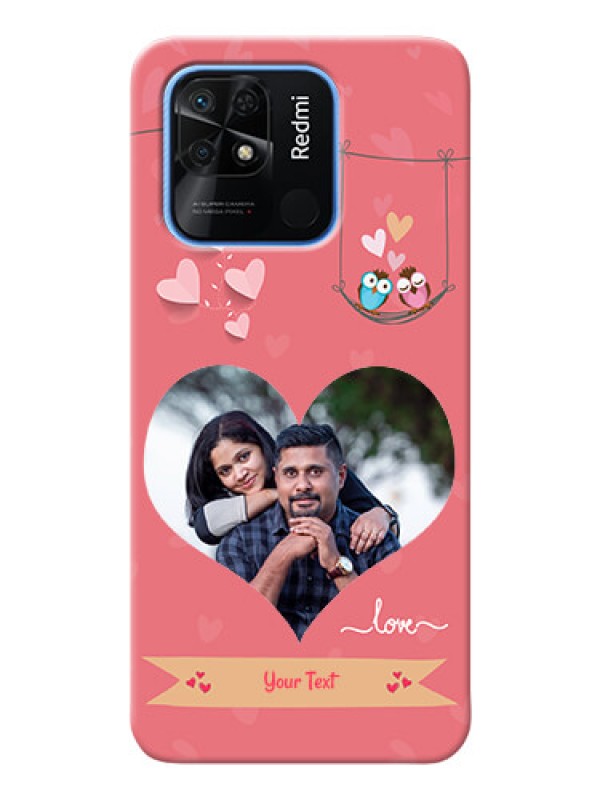 Custom Redmi 10 Power custom phone covers: Peach Color Love Design 