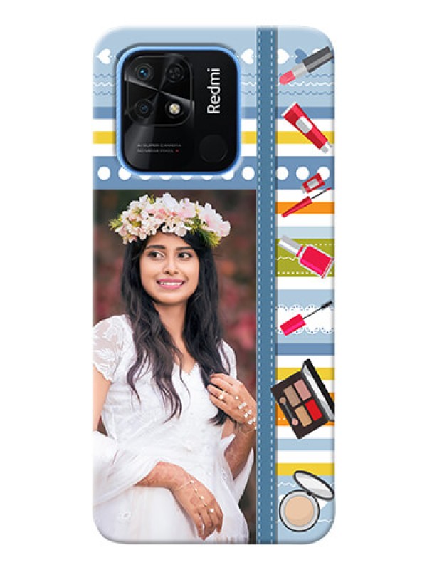 Custom Redmi 10 Power Personalized Mobile Cases: Makeup Icons Design