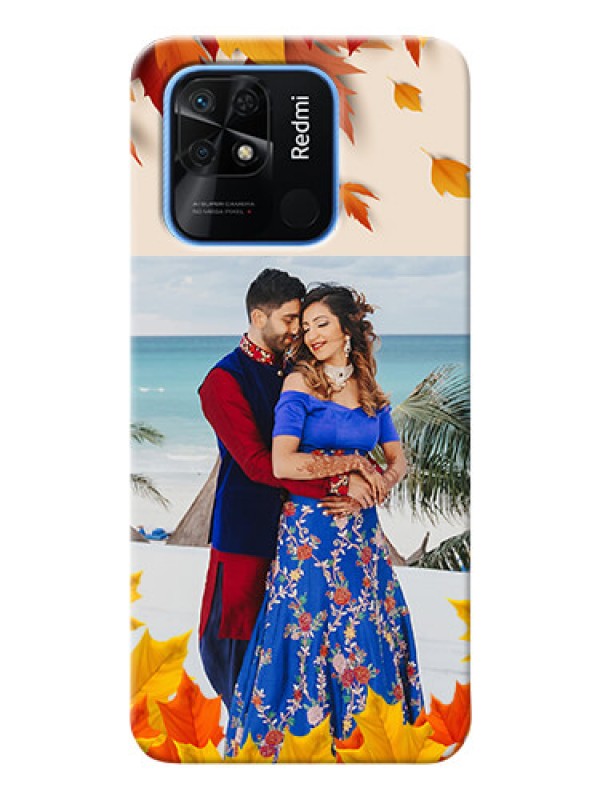Custom Redmi 10 Power Mobile Phone Cases: Autumn Maple Leaves Design
