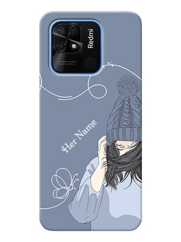 Custom Redmi 10 Power Custom Mobile Case with Girl in winter outfit Design