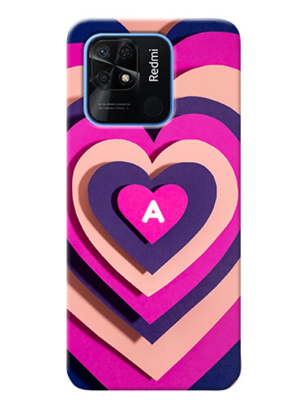 Custom Redmi 10 Power Custom Mobile Case with Cute Heart Pattern Design