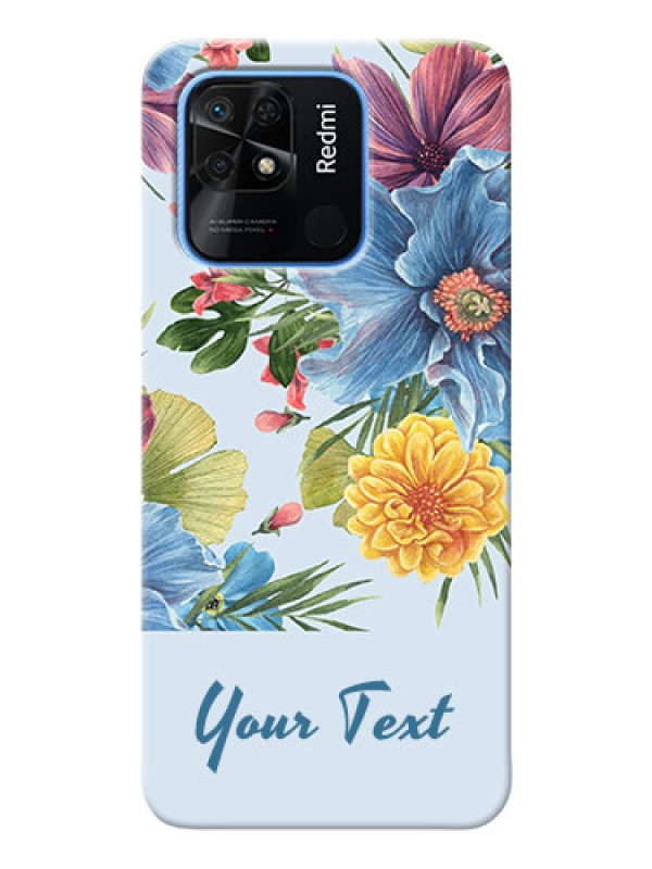 Custom Redmi 10 Power Custom Phone Cases: Stunning Watercolored Flowers Painting Design