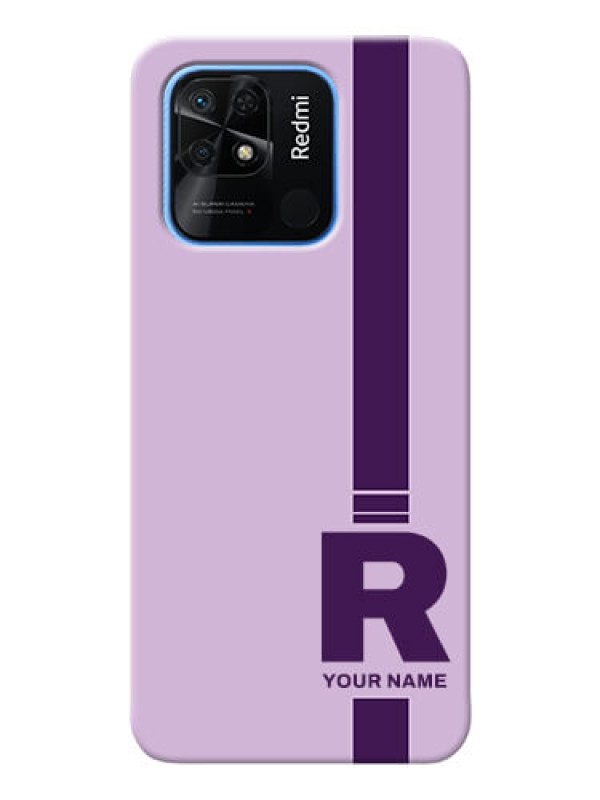 Custom Redmi 10 Power Custom Phone Covers: Simple dual tone stripe with name Design