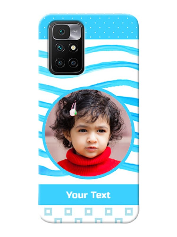 Custom Redmi 10 Prime 2022 phone back covers: Simple Blue Case Design