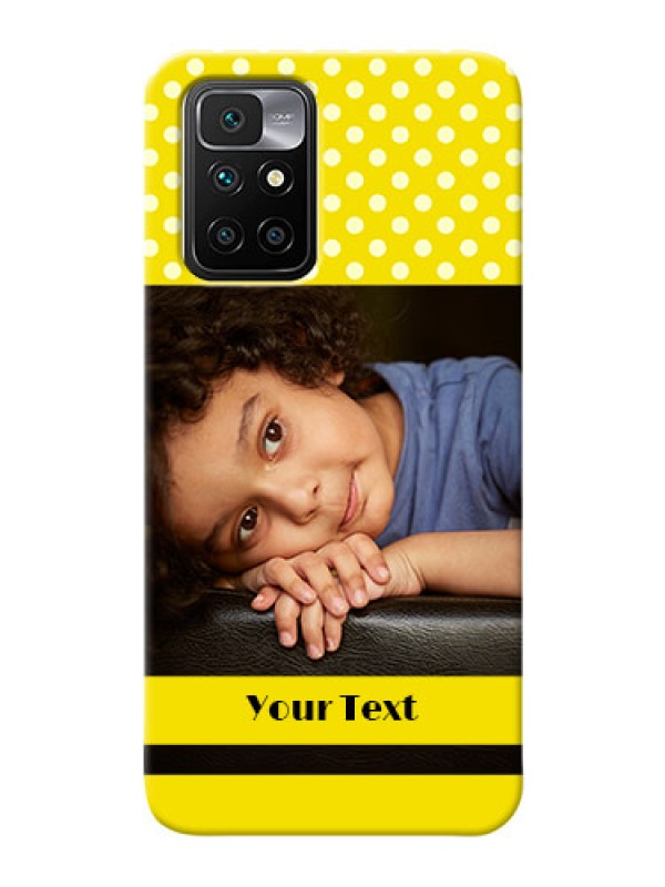 Custom Redmi 10 Prime 2022 Custom Mobile Covers: Bright Yellow Case Design
