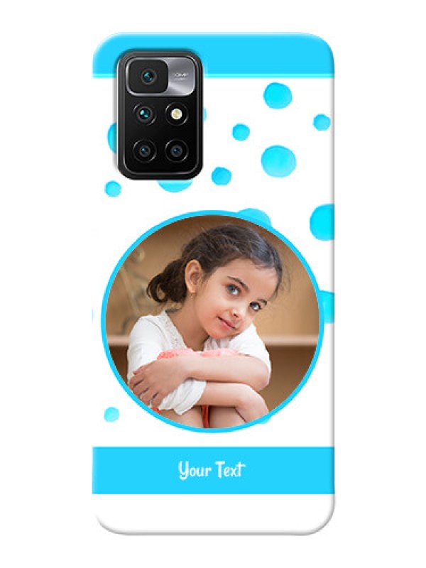 Custom Redmi 10 Prime 2022 Custom Phone Covers: Blue Bubbles Pattern Design