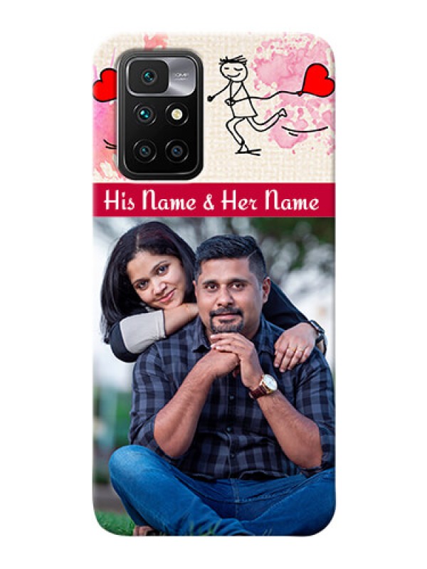 Custom Redmi 10 Prime 2022 phone back covers: You and Me Case Design