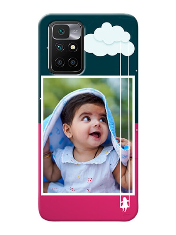 Custom Redmi 10 Prime 2022 custom phone covers: Cute Girl with Cloud Design