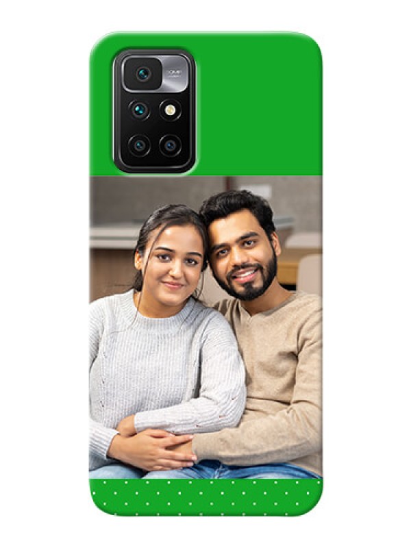 Custom Redmi 10 Prime 2022 Personalised mobile covers: Green Pattern Design