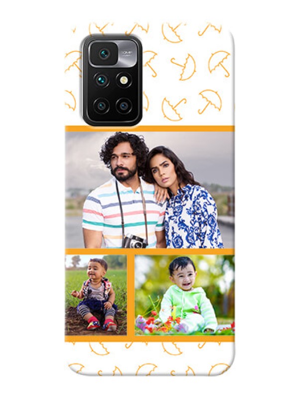 Custom Redmi 10 Prime 2022 Personalised Phone Cases: Yellow Pattern Design