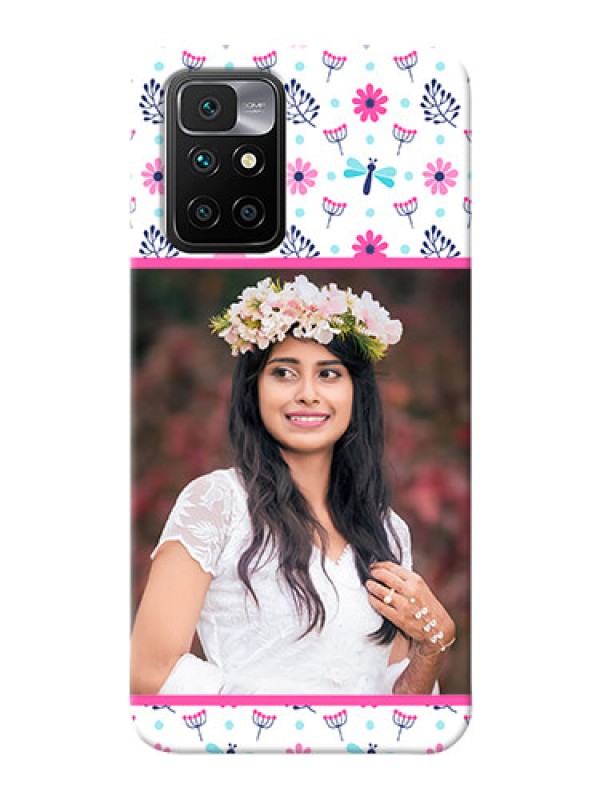 Custom Redmi 10 Prime 2022 Mobile Covers: Colorful Flower Design