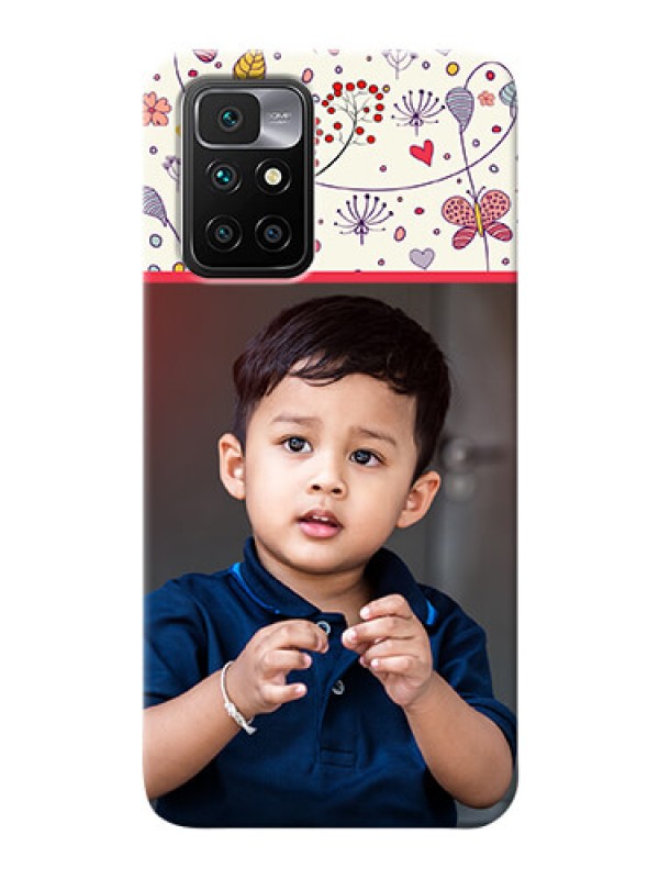 Custom Redmi 10 Prime 2022 phone back covers: Premium Floral Design