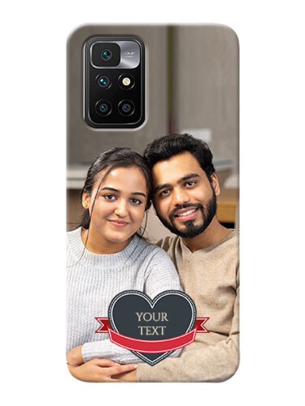 Custom Redmi 10 Prime 2022 mobile back covers online: Just Married Couple Design