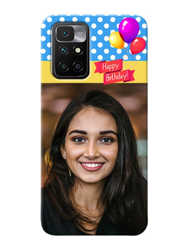 Custom Redmi 10 Prime 2022 custom mobile back covers: Happy Birthday Design