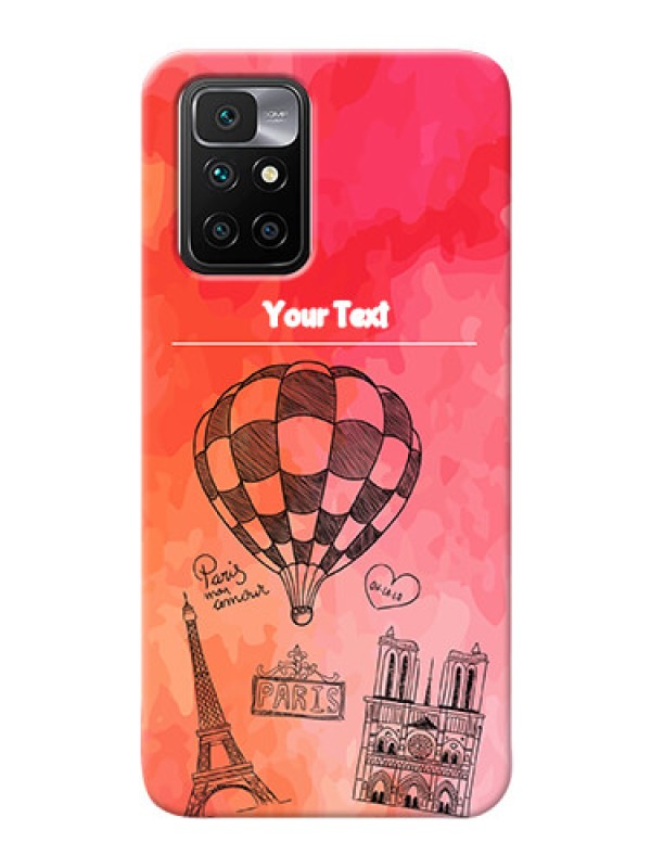 Custom Redmi 10 Prime 2022 Personalized Mobile Covers: Paris Theme Design