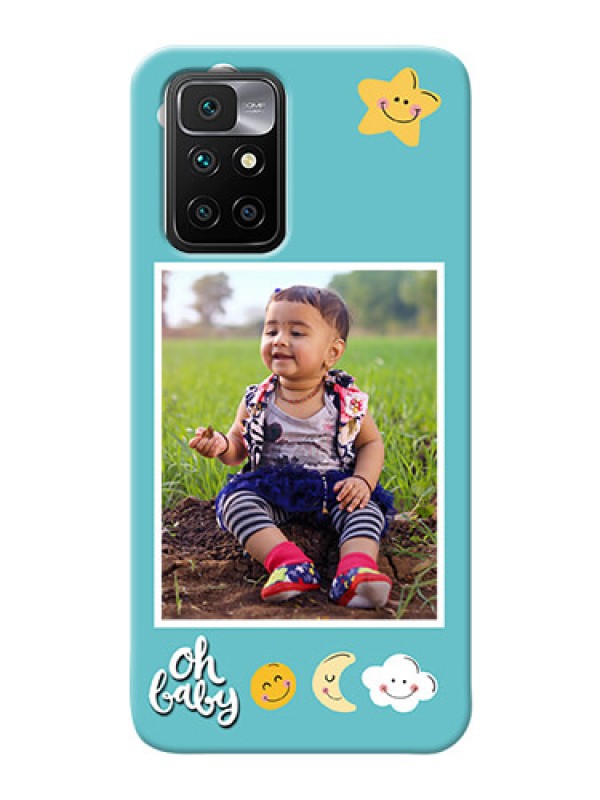 Custom Redmi 10 Prime 2022 Personalised Phone Cases: Smiley Kids Stars Design