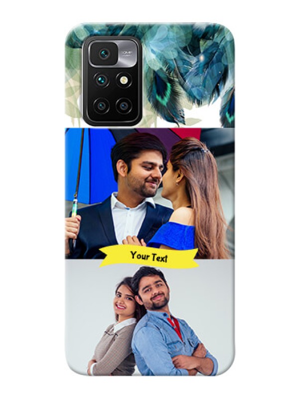 Custom Redmi 10 Prime 2022 Phone Cases: Image with Boho Peacock Feather Design