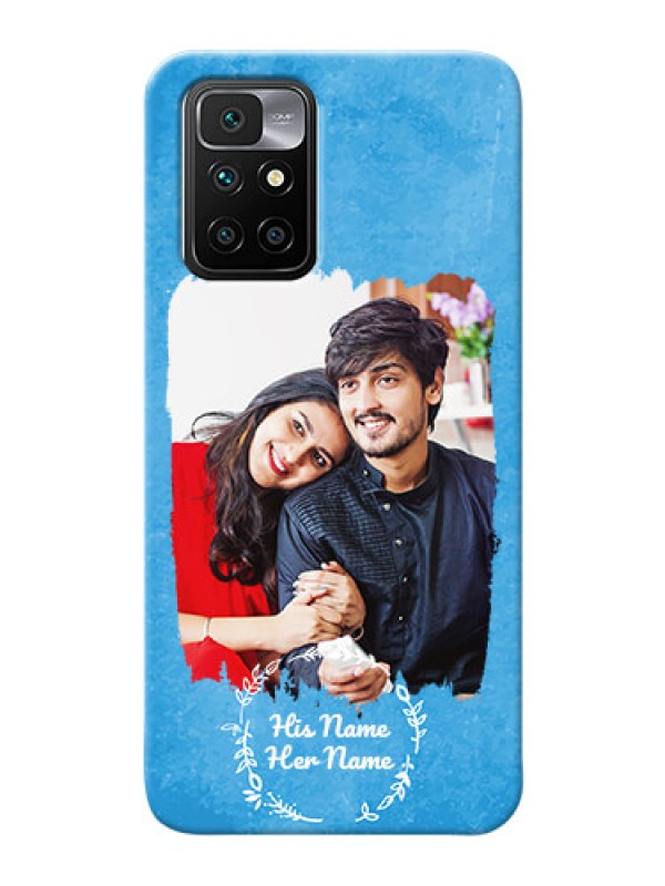 Custom Redmi 10 Prime 2022 custom mobile cases: Blue Color Vintage Design