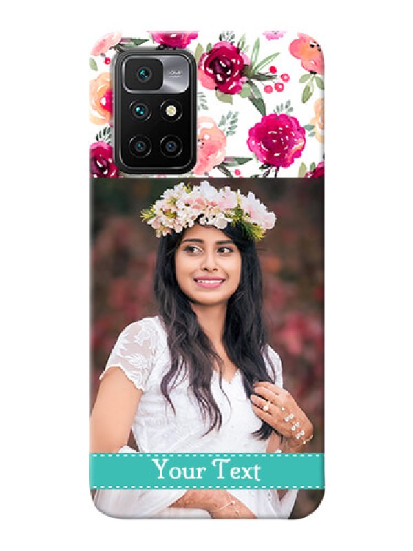 Custom Redmi 10 Prime 2022 Personalized Mobile Cases: Watercolor Floral Design