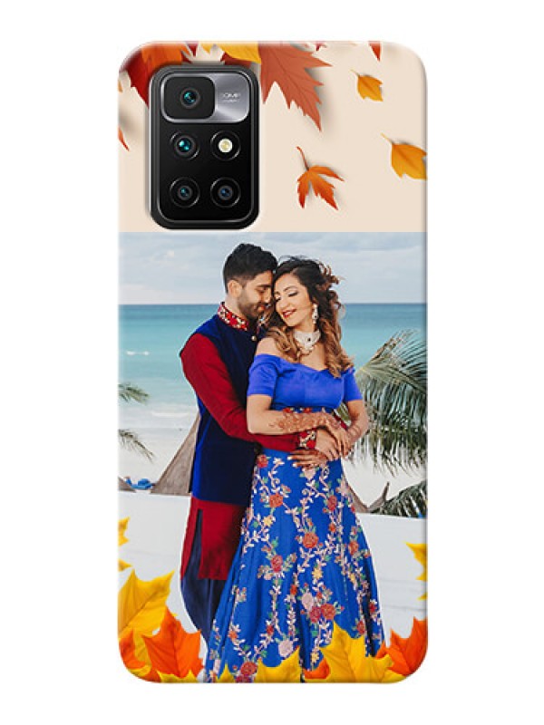 Custom Redmi 10 Prime 2022 Mobile Phone Cases: Autumn Maple Leaves Design