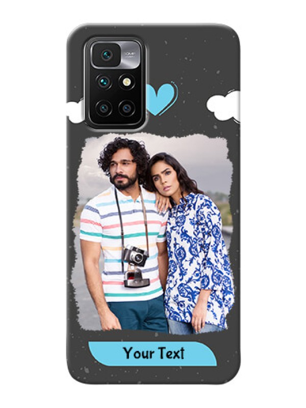 Custom Redmi 10 Prime 2022 Mobile Back Covers: splashes with love doodles Design