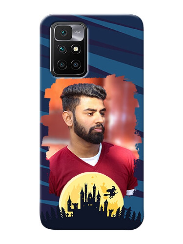 Custom Redmi 10 Prime 2022 Back Covers: Halloween Witch Design 