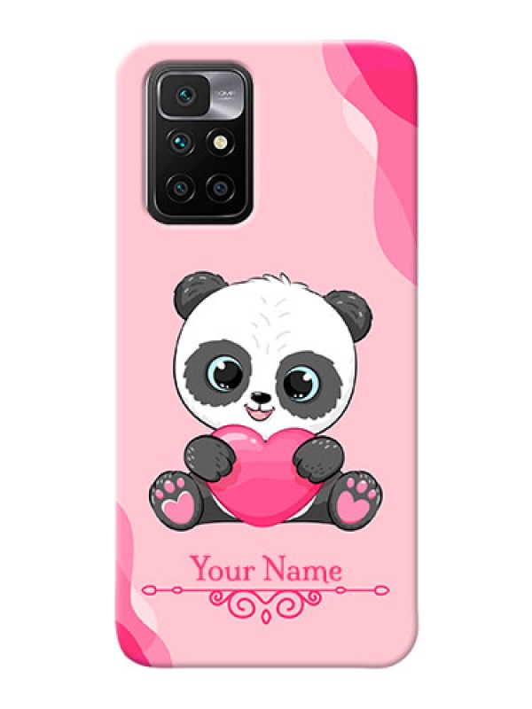 Custom Redmi 10 Prime 2022 Mobile Back Covers: Cute Panda Design