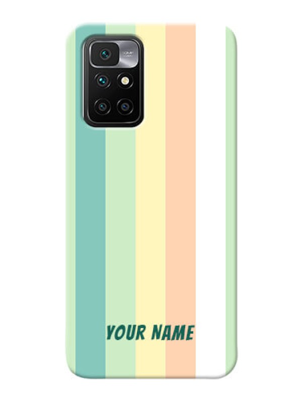 Custom Redmi 10 Prime 2022 Back Covers: Multi-colour Stripes Design