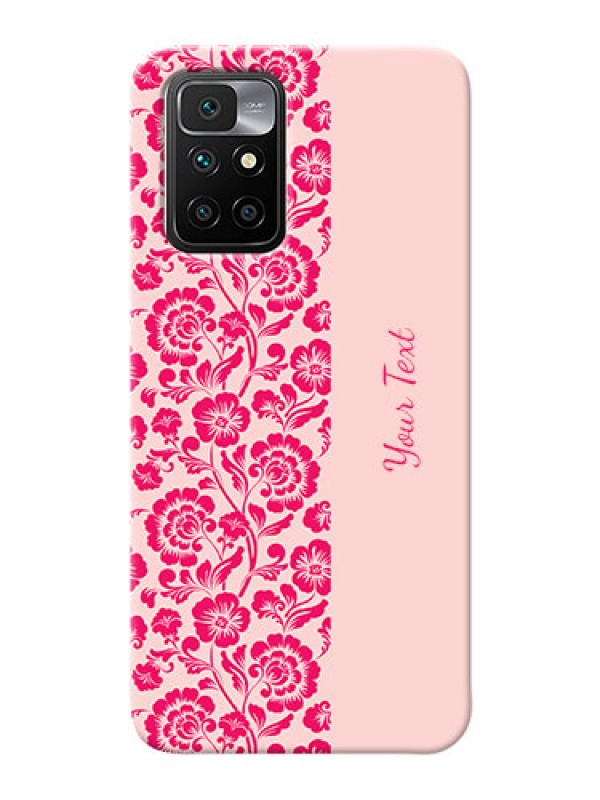 Custom Redmi 10 Prime 2022 Phone Back Covers: Attractive Floral Pattern Design