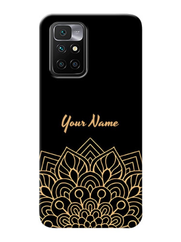 Custom Redmi 10 Prime 2022 Back Covers: Golden mandala Design