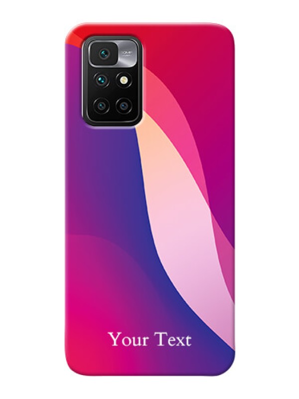 Custom Redmi 10 Prime 2022 Mobile Back Covers: Digital abstract Overlap Design
