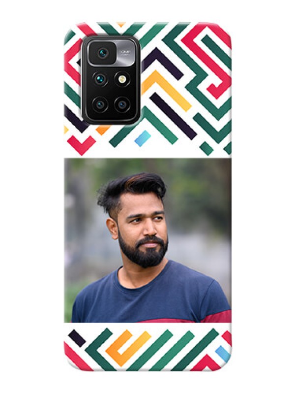 Custom Redmi 10 Prime 2022 Custom Mobile Case with Colorful Maze Pattern Design